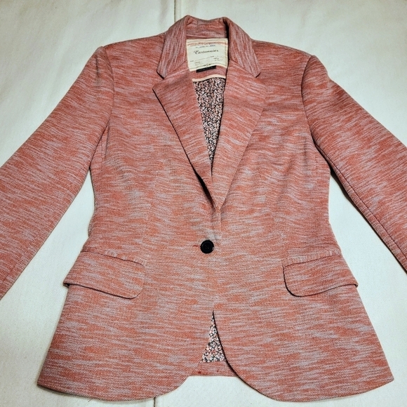 Cartonnier Anthro Space Dye Knit Blazer Jacket Red Small - Picture 9 of 12
